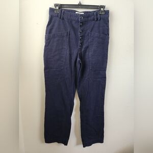 Urban Outfitters High‎ Rise Lance Utility Trouser Pants Navy Blue Womens Size 0